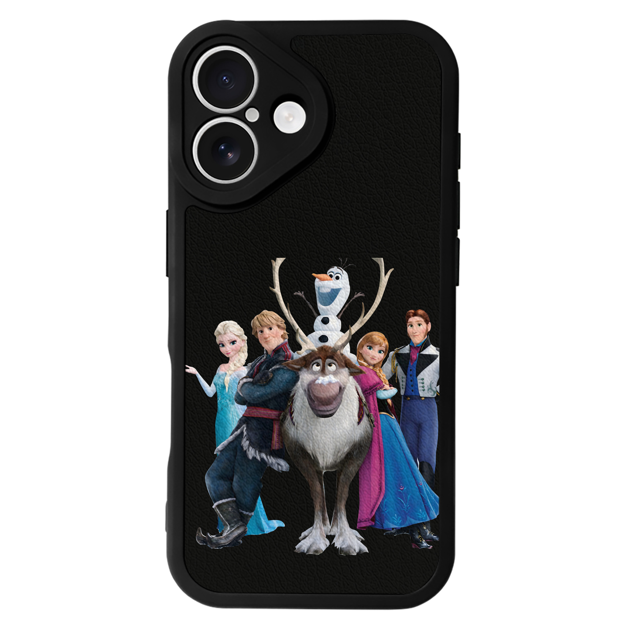 （画像用） アナと雪の女王 アンナ エルサ Frozen Anna Elsa 【iPhone 16シリーズ対応】シリコンスマホケース（レザー調） 材質：シリコン